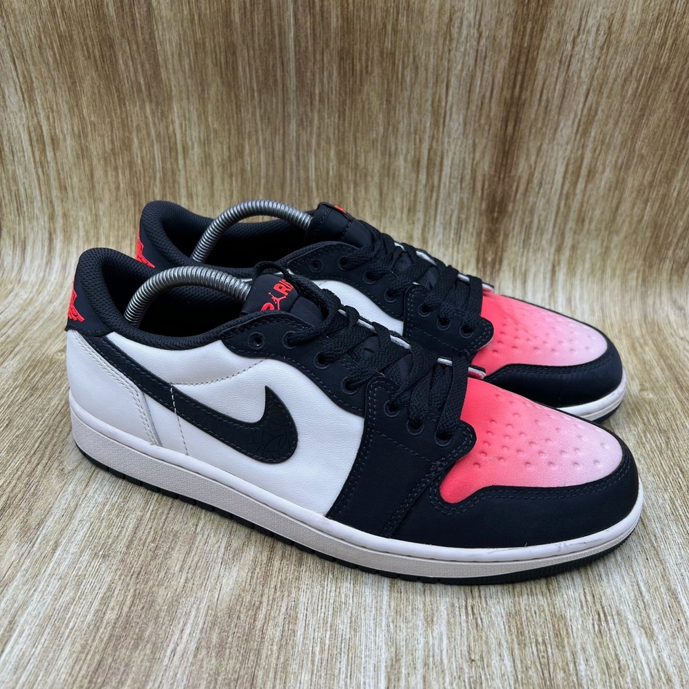 Nike Air Jordan 1 Low OG PSG Men's Size 9.5 White Black Pink Shoes HF8828-100